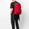 20 Slogan Alfabet-trykk Ryggsekk med glidelås Skolebag Rød