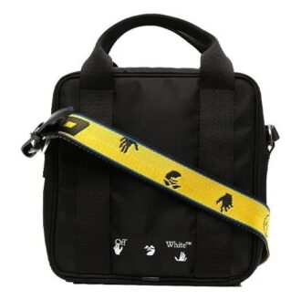 21 logo-trykk-serie messenger-veske, svart