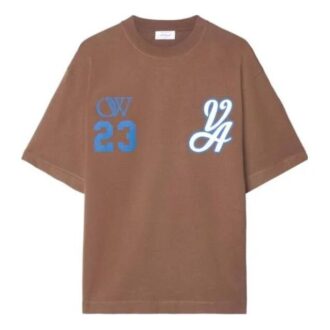 23 Varsity Skate bomulls-T-skjorte «Brown White»