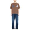 23 Varsity Skate bomulls-T-skjorte «Brown White»