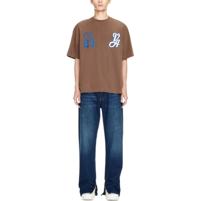 23 Varsity Skate bomulls-T-skjorte «Brown White»