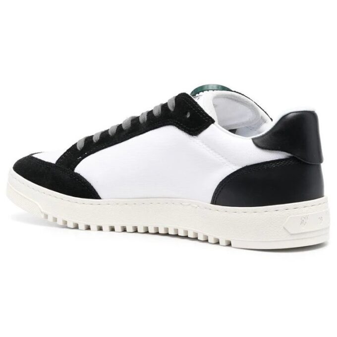 5.0 Panelled Low-Top Sneakers «Black White»
