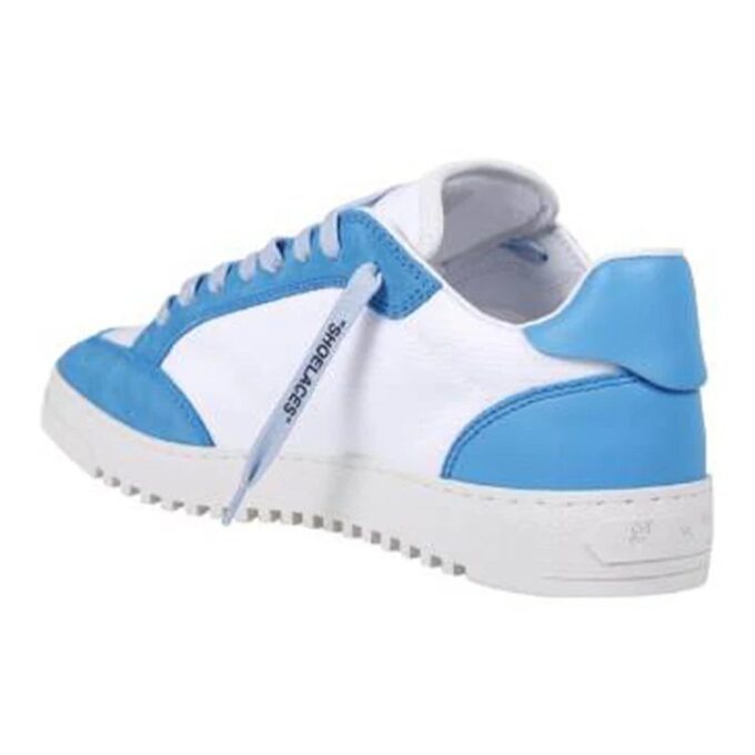 5.0 Panelled Low-Top Sneakers «Blue White»