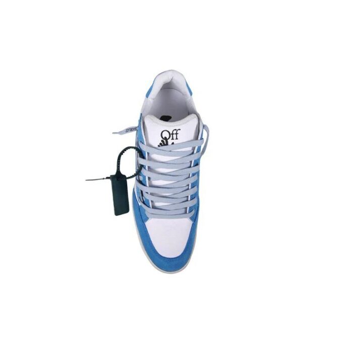 5.0 Panelled Low-Top Sneakers «Blue White»