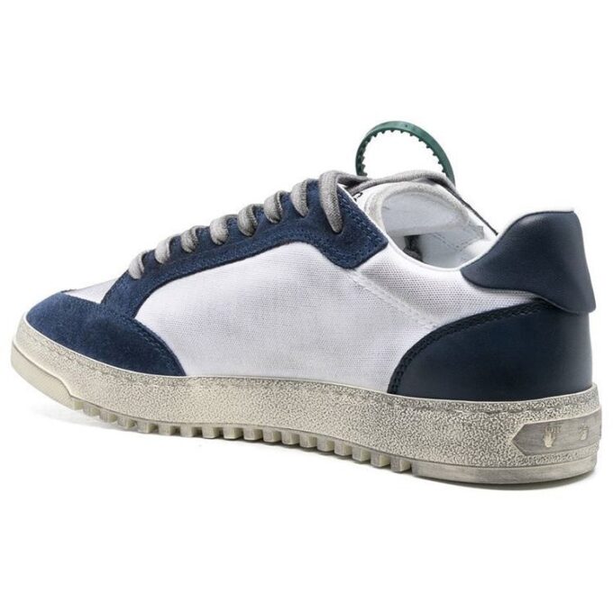 5.0 Panelled Low-Top Sneakers «Navy White»