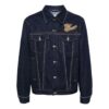 90-talls logo skate-Denim-jakke «Raw Blue Gold»