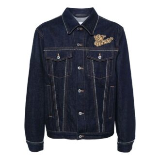 90-talls logo skate-Denim-jakke «Raw Blue Gold»