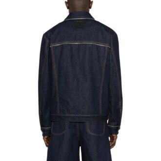 90-talls logo skate-Denim-jakke «Raw Blue Gold»