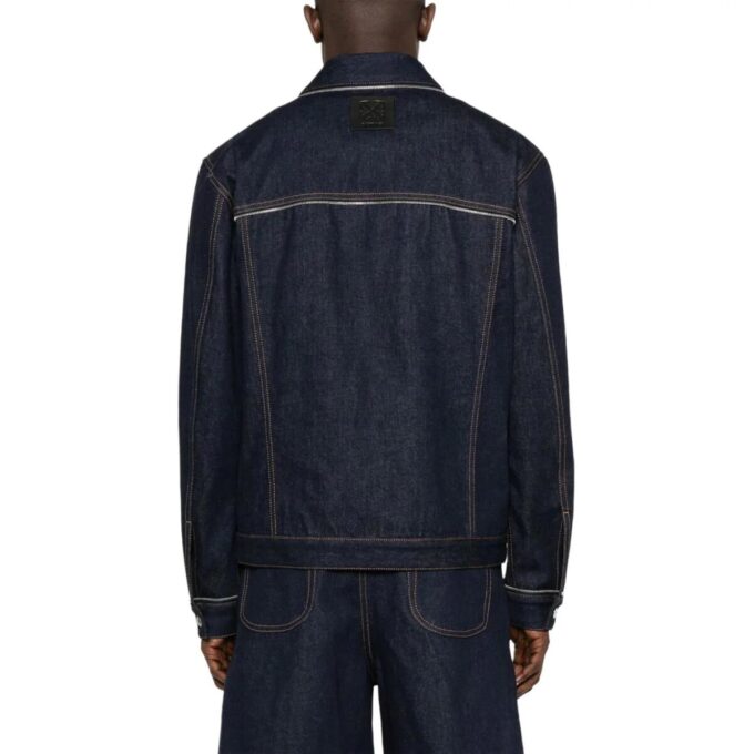 90-talls logo skate-Denim-jakke «Raw Blue Gold»