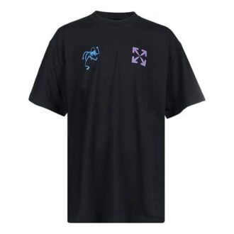 90s Liquid Over kortærmet T-skjorte «Black/Blue»