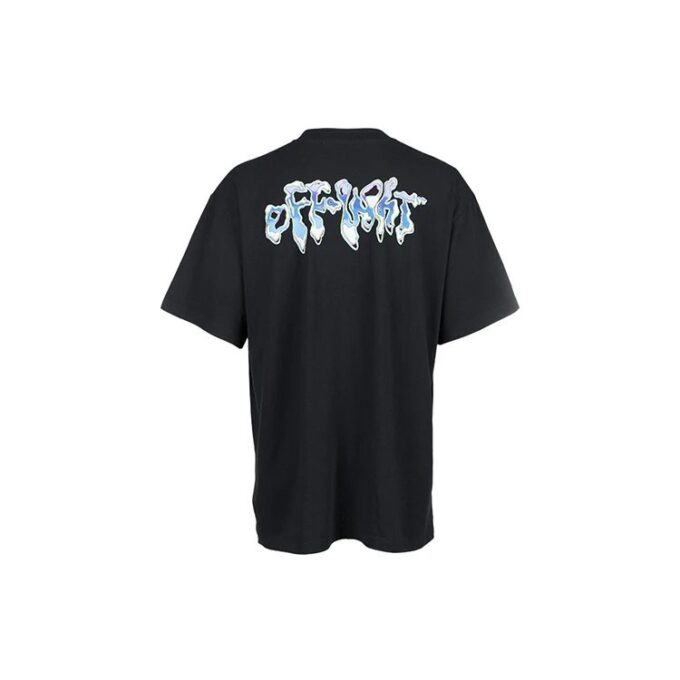 90s Liquid Over kortærmet T-skjorte «Black/Blue»
