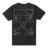 Abstract Arrows Slim Geometry brodert kortærmet t-skjorte, vanlig versjon