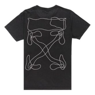 Abstract Arrows Slim Geometry brodert kortærmet t-skjorte, vanlig versjon