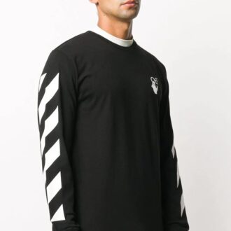 Agreement LogoPrinting Pullover for menn, svart