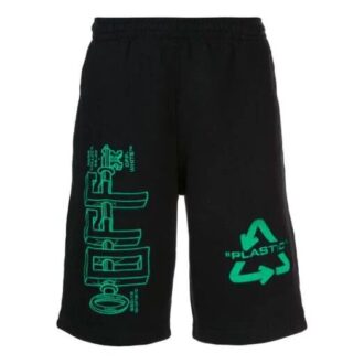 Alfabet-ryggpiler-Shorts, svart
