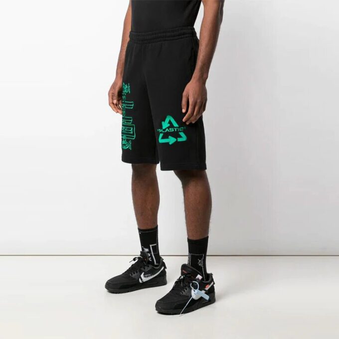 Alfabet-ryggpiler-Shorts, svart