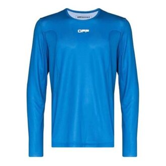 Alfabet-trykk, langermet, sportslangermet, standardversjon, blå