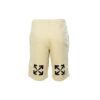 Alfabet-trykt logo, casual shorts, gul