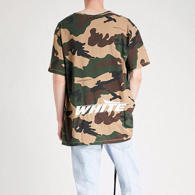 Alfabetbrodert, kort ermet, unisex, kamuflasje