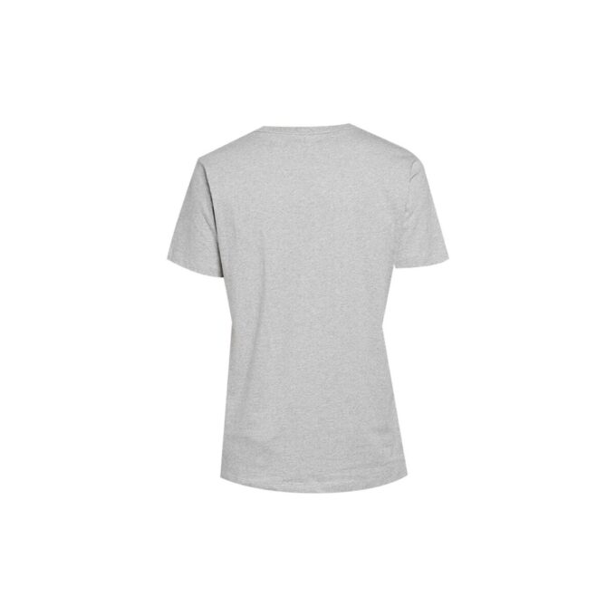 Alfabetlogo på brystet, slim fit, kort erme, grå