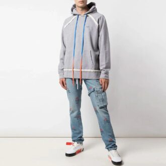 Arrow Gradient Drawstring Loose Fit Grå