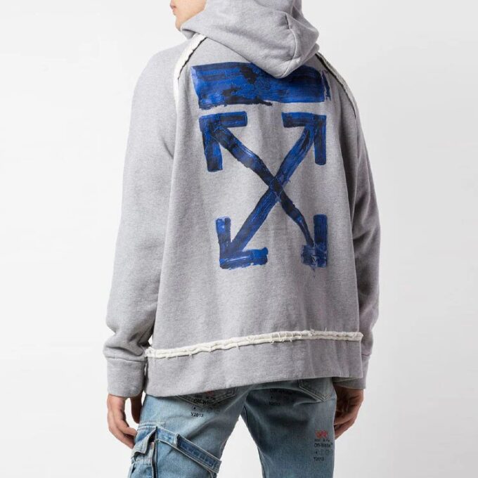 Arrow Gradient Drawstring Loose Fit Grå