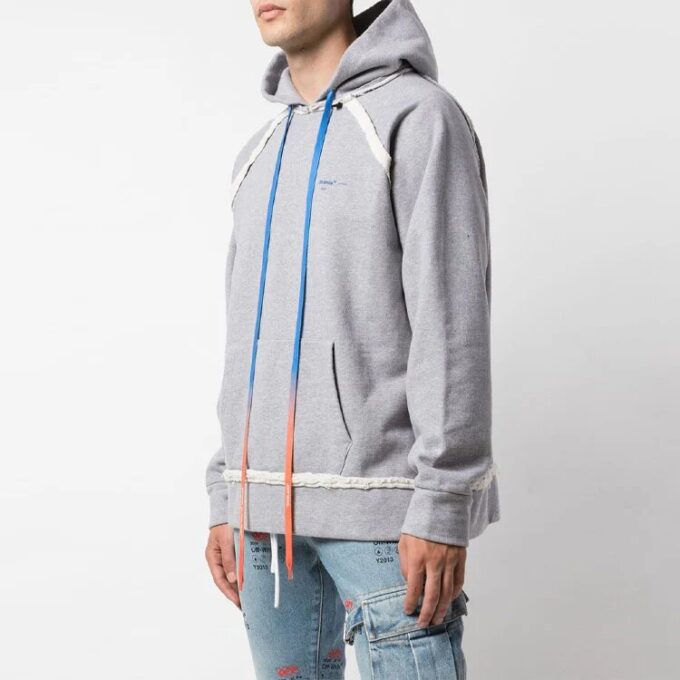 Arrow Gradient Drawstring Loose Fit Grå