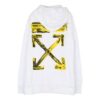 Arrow Gradient Drawstring Loose Fit Hvit