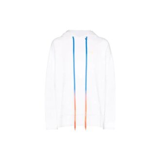Arrow Gradient Drawstring Loose Fit Hvit