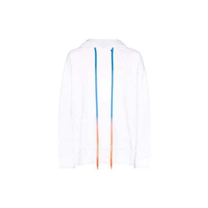 Arrow Gradient Drawstring Loose Fit Hvit