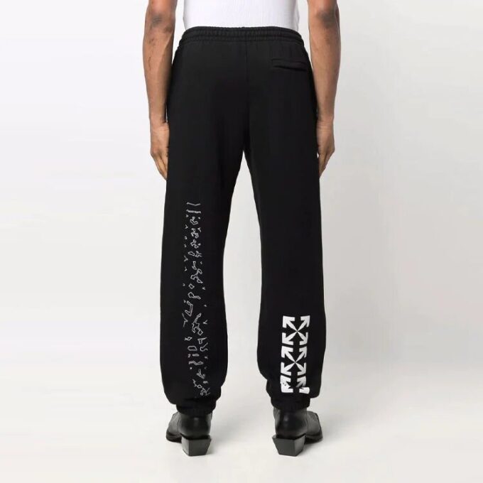 Arrow Logo-trykk Athleisure Casual Sportsbukser Svart