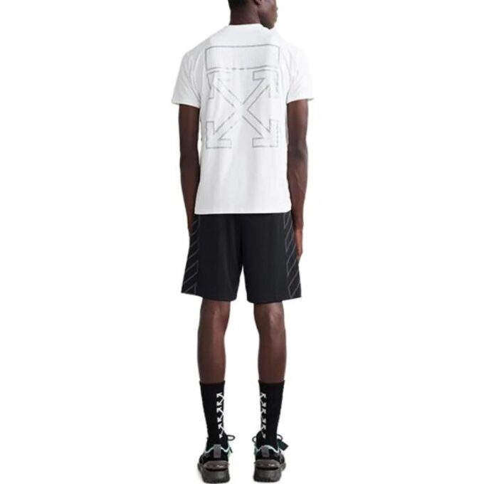 Arrow Outline S/S Sport T-skjorte «Hvit Svart»