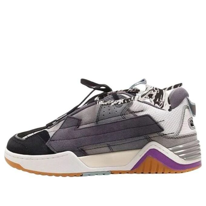 Arrow Panelled Skate Low-Top Sneaker &laquo;Svart Grå Brun&raquo;