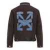 Arrow-print Denim Jacket Arrow langermet jeansjakke for menn mørkeblå