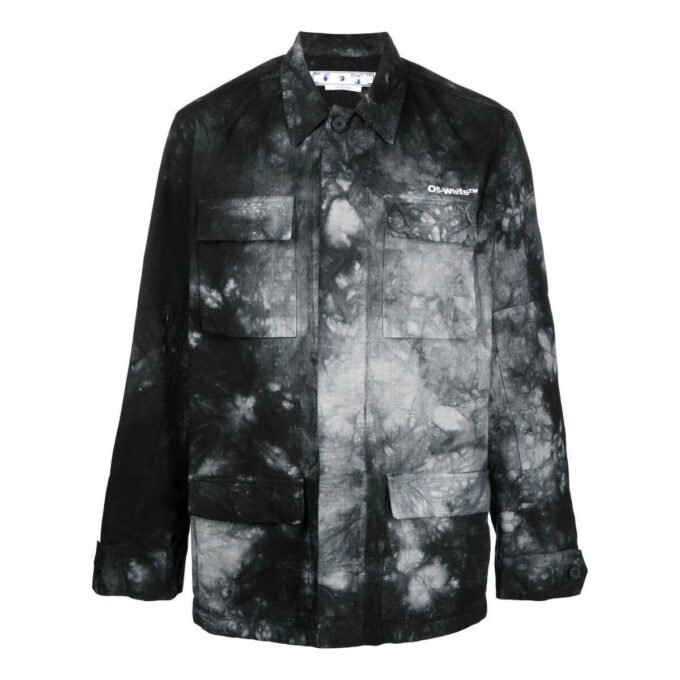 Arrow Tie Dye overskjorte «Svart»
