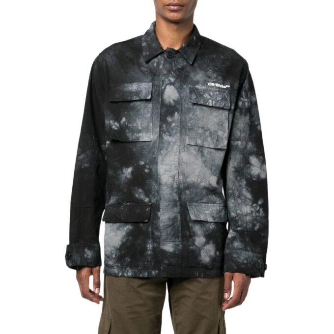 Arrow Tie Dye overskjorte «Svart»