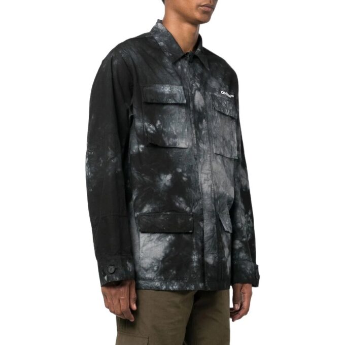 Arrow Tie Dye overskjorte «Svart»