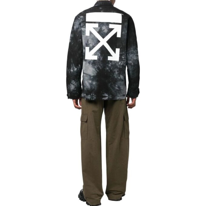 Arrow Tie Dye overskjorte «Svart»