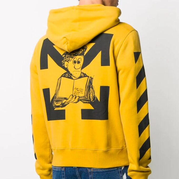 Arrows Applique hettegenser for menn, gul