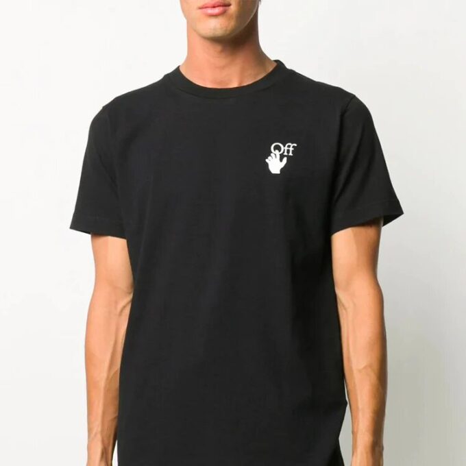 Arrows Arrow Logo Applique T-skjorte for menn, svart