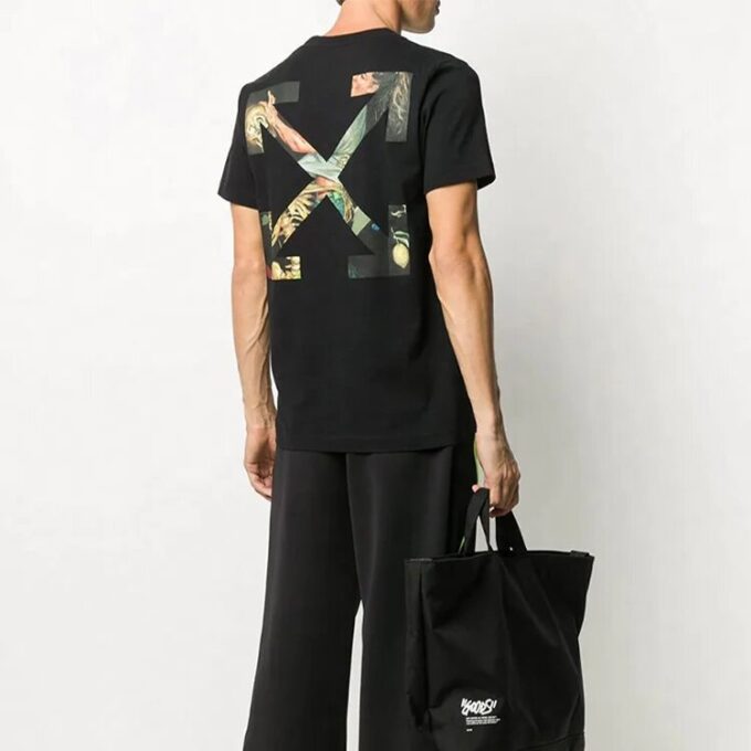 Arrows Arrow Logo Applique T-skjorte for menn, svart