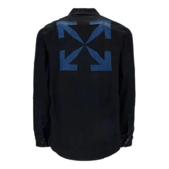 Arrows Arrow Pattern Denim Skjorter Ordinary Version Black