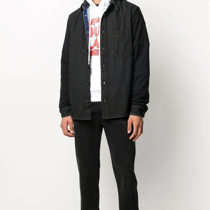 Arrows Arrow Pattern Denim Skjorter Ordinary Version Black
