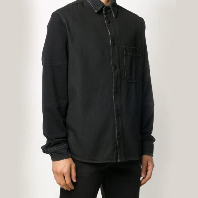 Arrows Arrow Pattern Denim Skjorter Ordinary Version Black