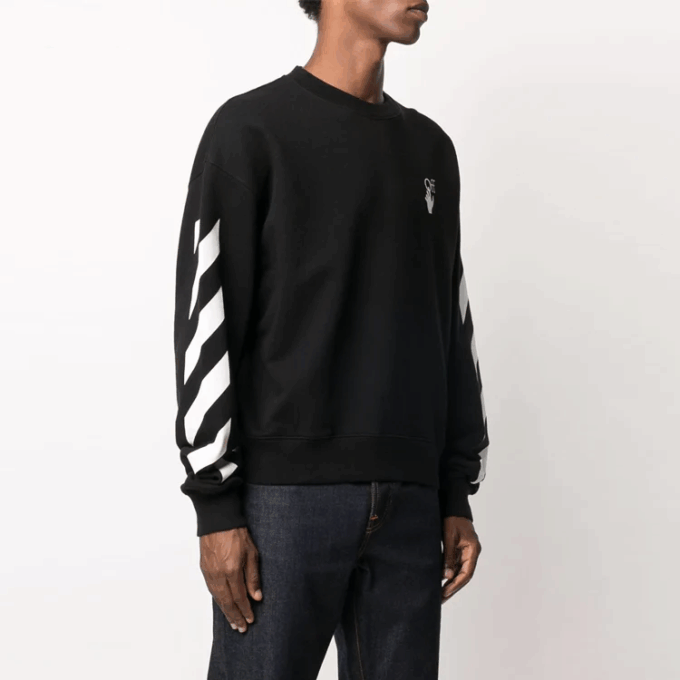 Arrows Back Logo Pullover Svart