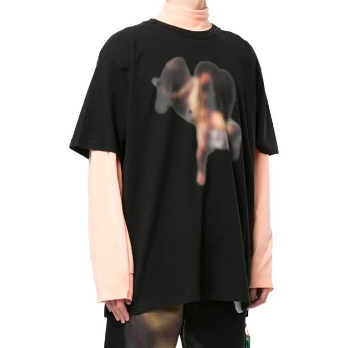 Arrows Blurred Logo T-skjorte for menn, svart