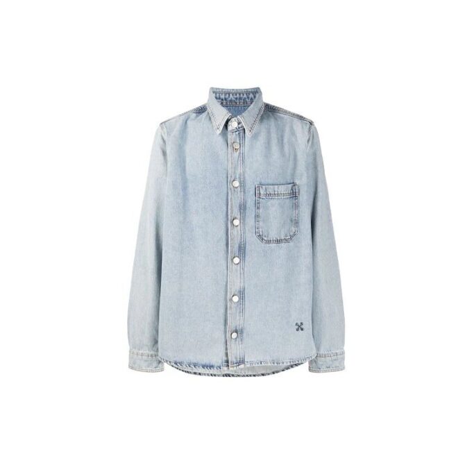 Arrows Denim-skjorte med lange ermer for menn