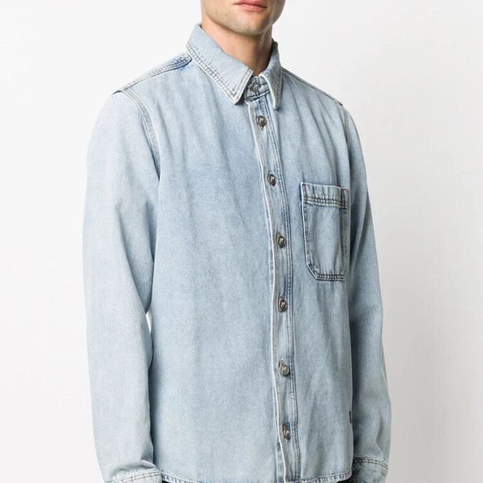Arrows Denim-skjorte med lange ermer for menn
