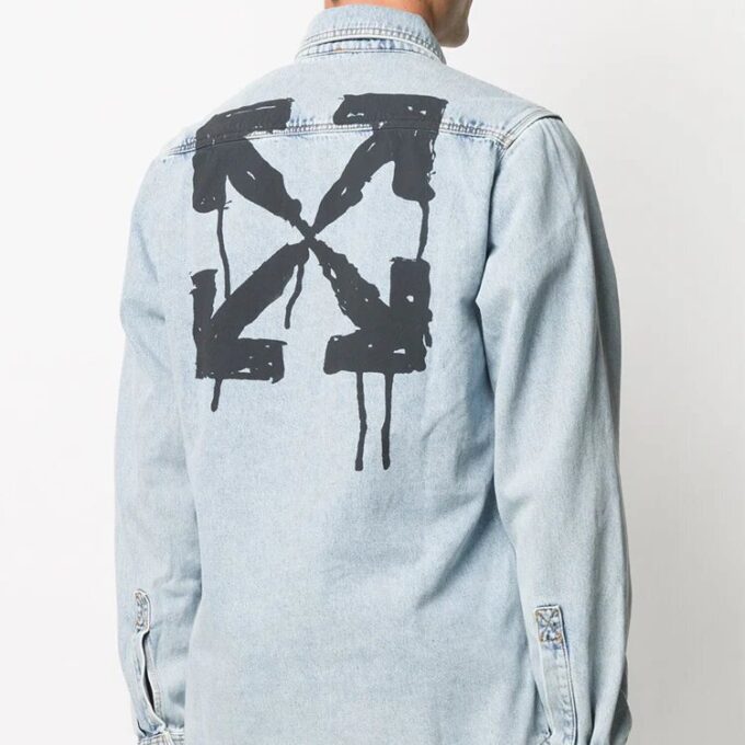 Arrows Denim-skjorte med lange ermer for menn