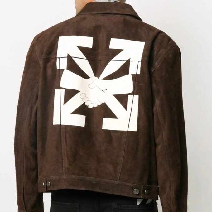 Arrows jakke med klassisk mønster, brun